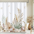 Bonhause Boho Palm Leaf Shower Curtain | Waterproof Polyester, 180x180cm