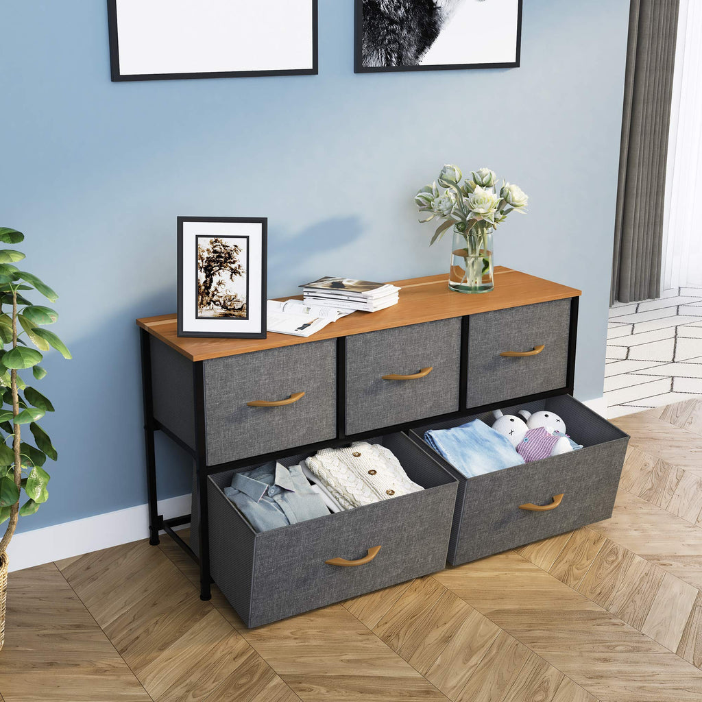 YITAHOME 5-Drawer Fabric Dresser | Metal Frame Storage Organizer