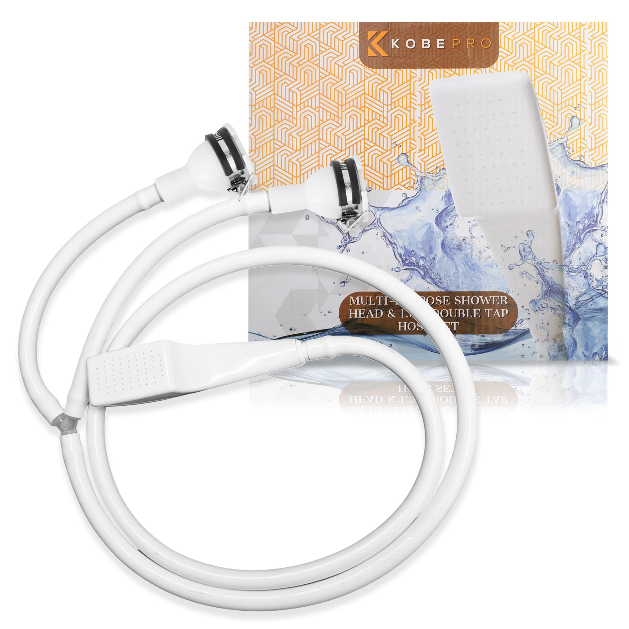 Kobe Professional Double Tap Shower Attachment with Extra Long Hose