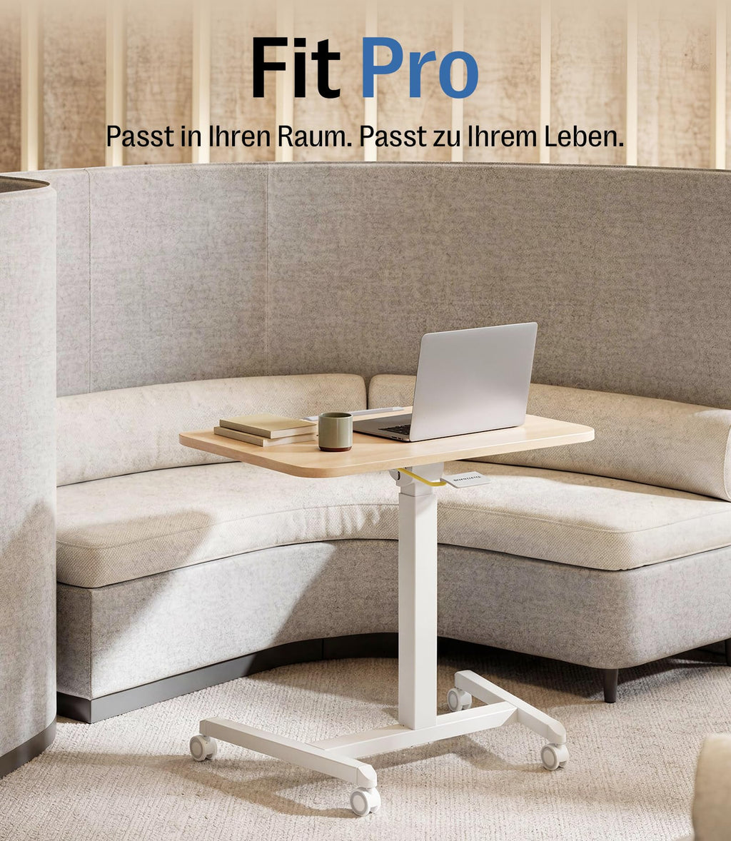 MAIDeSITe Fit Pro Over Bed Table with Wheels, Height Adjustable Desk - image 2