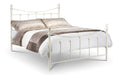 Julian Bowen Rebecca King Size Metal Bed Frame – Stone White Satin