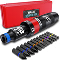 Aurlloct 1/2 Inch Manual Impact Driver Set | 13-Piece Screw Remover Kit