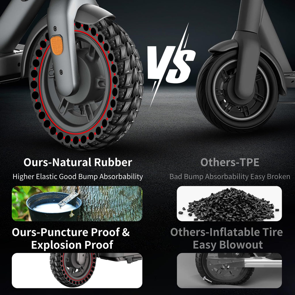 BANGTING 2PCS Solid Electric Scooter Tyres | 8.5x2 Puncture Proof Rubber
