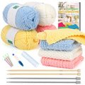 Aeelike Knitting Starter Kit for Beginners | DIY Dishcloth Set with Yarn