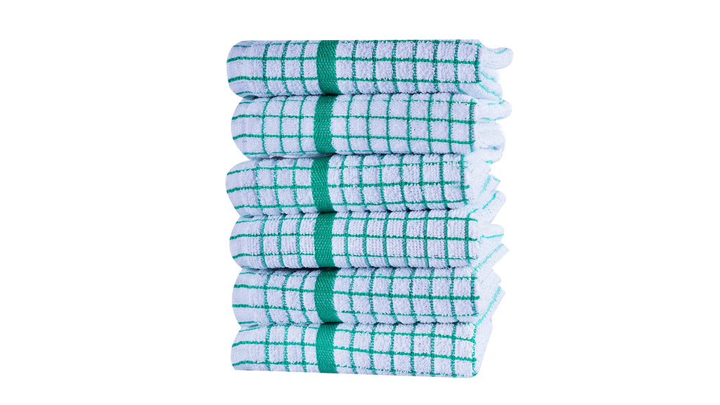 QUALITY HOME TEXTILES 100% Cotton Luxury Terry Towelling Tea Towels | Pack of 3| Kitchen Hand Towels Dish Cloth Super Absorbent Soft Touch - image 2