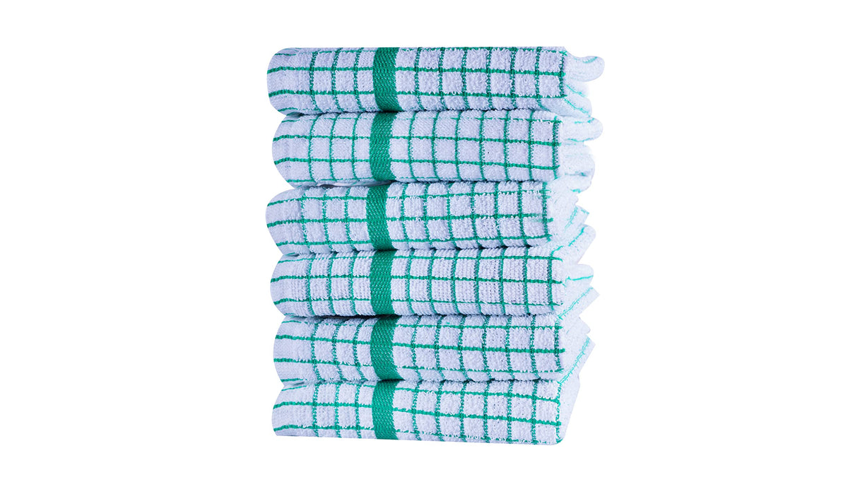 QUALITY HOME TEXTILES 100% Cotton Luxury Terry Towelling Tea Towels | Pack of 3| Kitchen Hand Towels Dish Cloth Super Absorbent Soft Touch - image 2