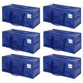 6 Pack Heavy Duty Moving Bags with Handles, Waterproof Foldable Storage Bags, Moving Boxes Large Strong - image 1