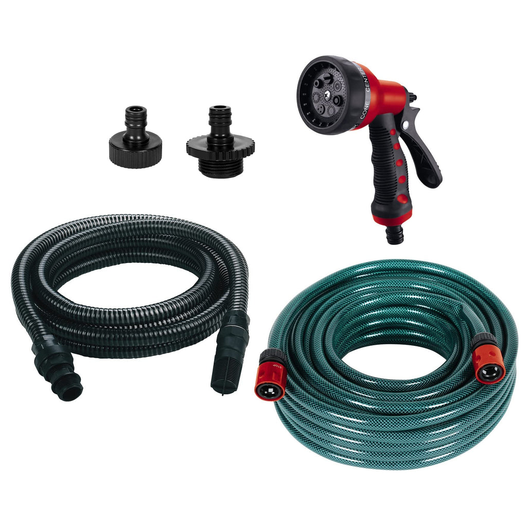 Einhell 5-Piece Garden Pump Accessory Kit with 20m Hose and Sprayer
