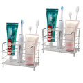 Dseap Stainless Steel Toothbrush Holder Stand for Bathroom – 2 Pack