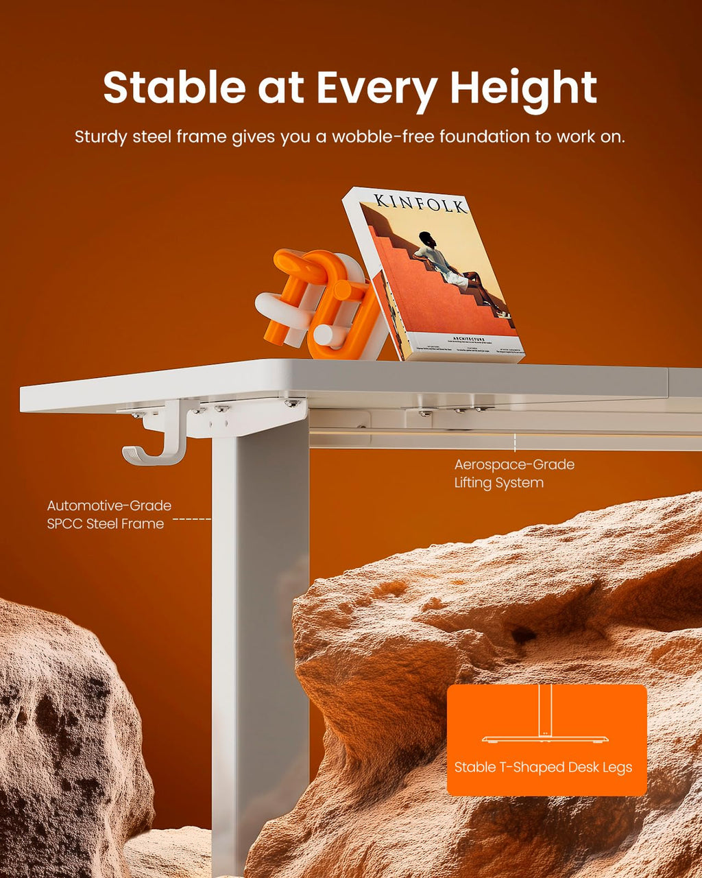 ErGear Electric Standing Desk 120 x 60cm 4 Memory with Splice Board - image 4