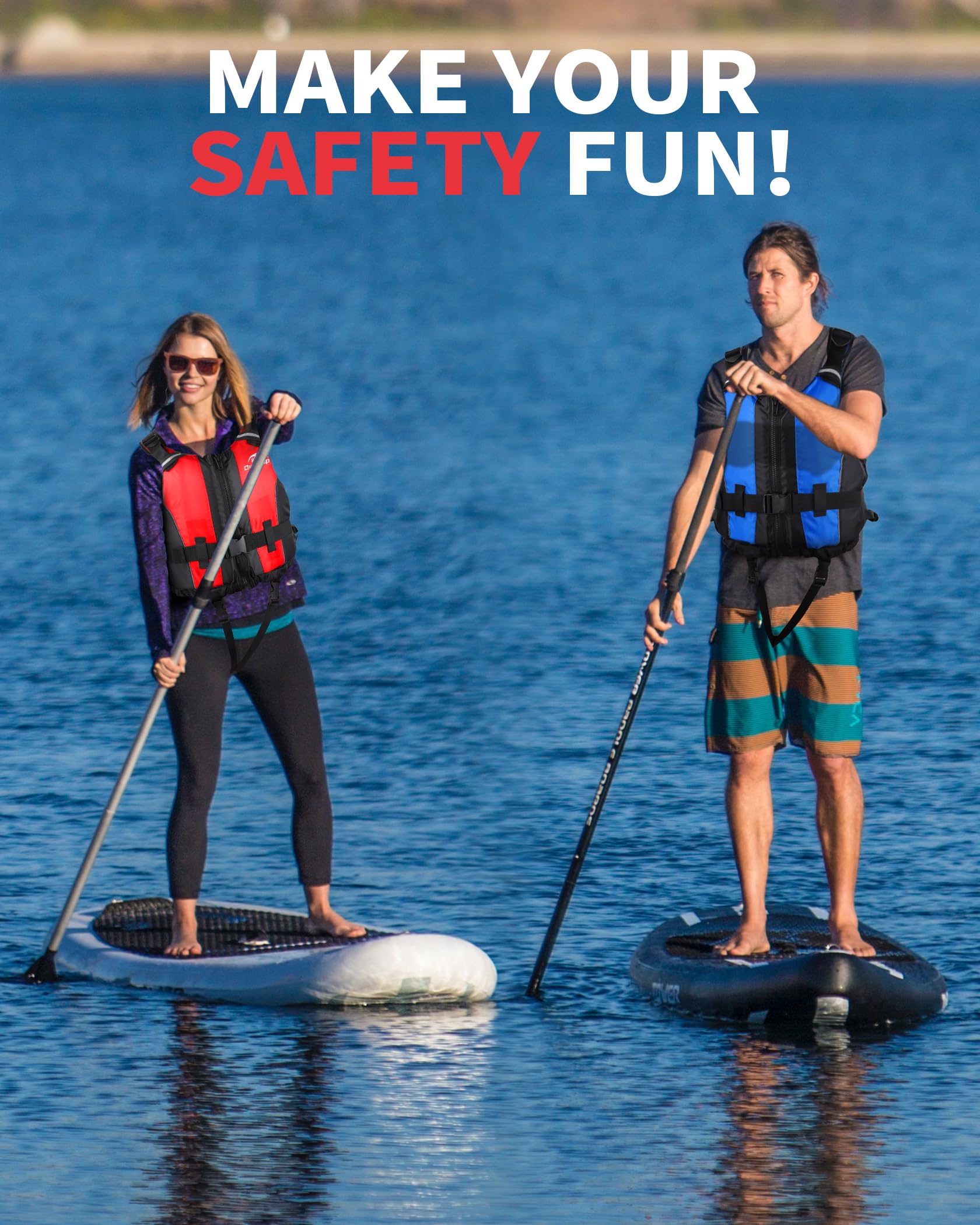 Owntop Buoyancy Aid Vest - Foam Safety Jacket for Kayaking & SUP | Red