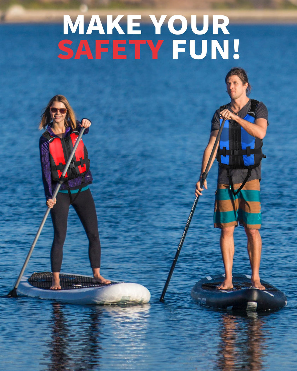 Owntop Buoyancy Aid Vest - Foam Safety Jacket for Kayaking & SUP - Red