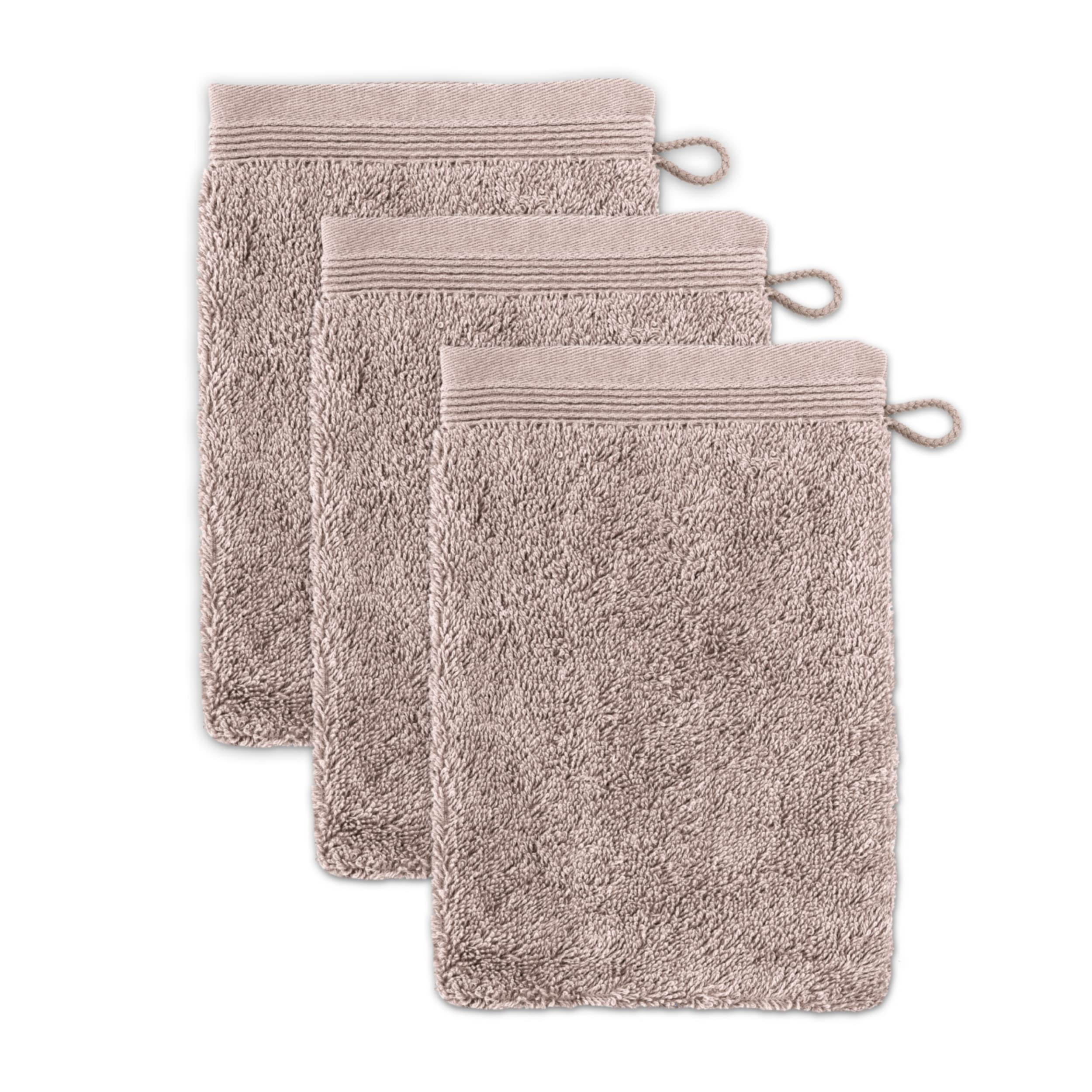 Möve Superwuschel Waschhandschuh 3er-Set – 100% Baumwolle, Cashmere