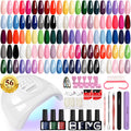 Phoenixy Gel Nail Polish Kit - 36 Colors Set with 48W UV LED Lamp & Tools