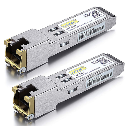 1G SFP to RJ45 Copper Transceiver for Cisco & Ubiquiti (2 Pack)