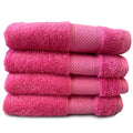 Sue Rossi Organic Turkish Cotton Guest Towels - 600gsm Pink Set of 4
