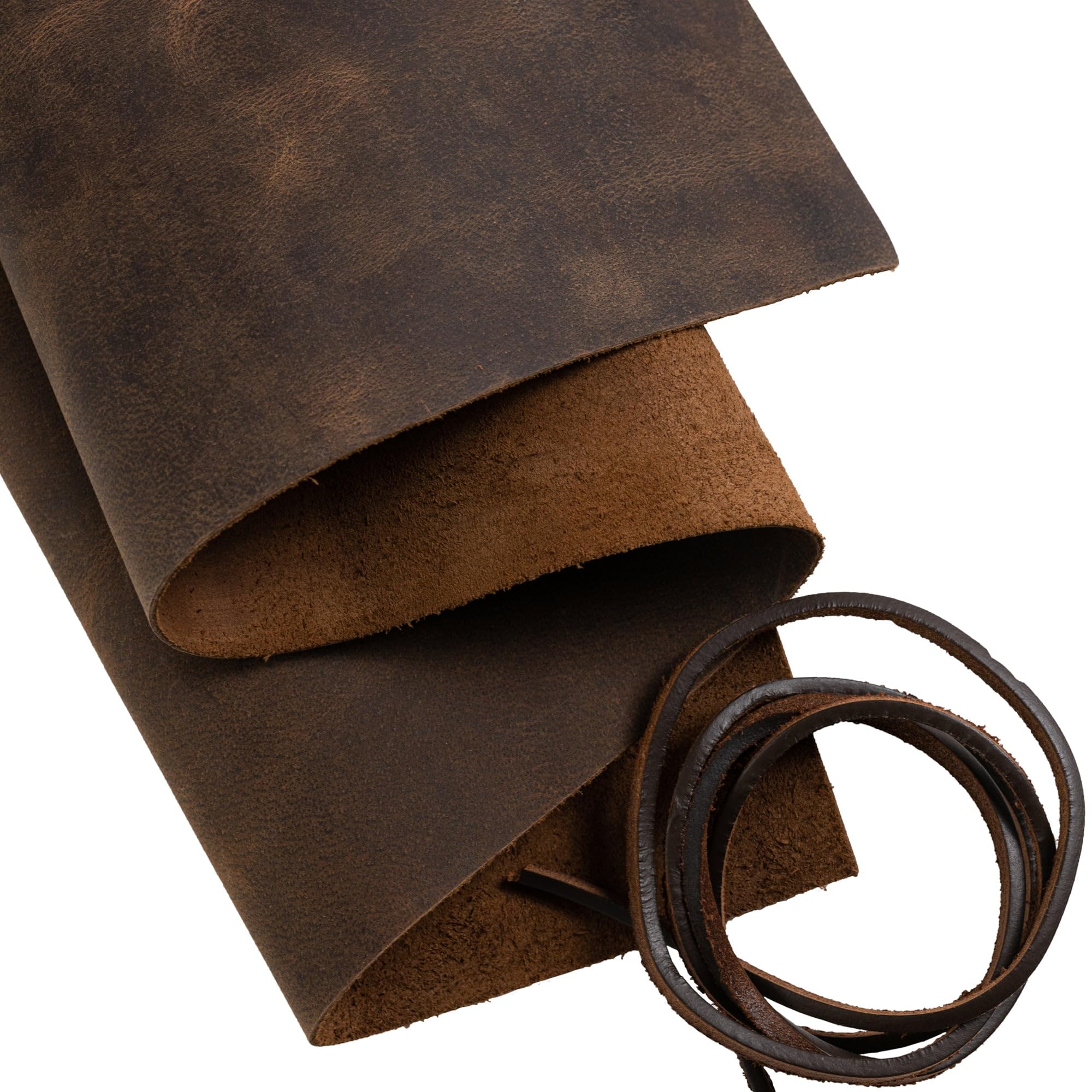 Moonster Full Grain Buffalo Leather Sheet for Crafts – 12x24 Brown Tooling