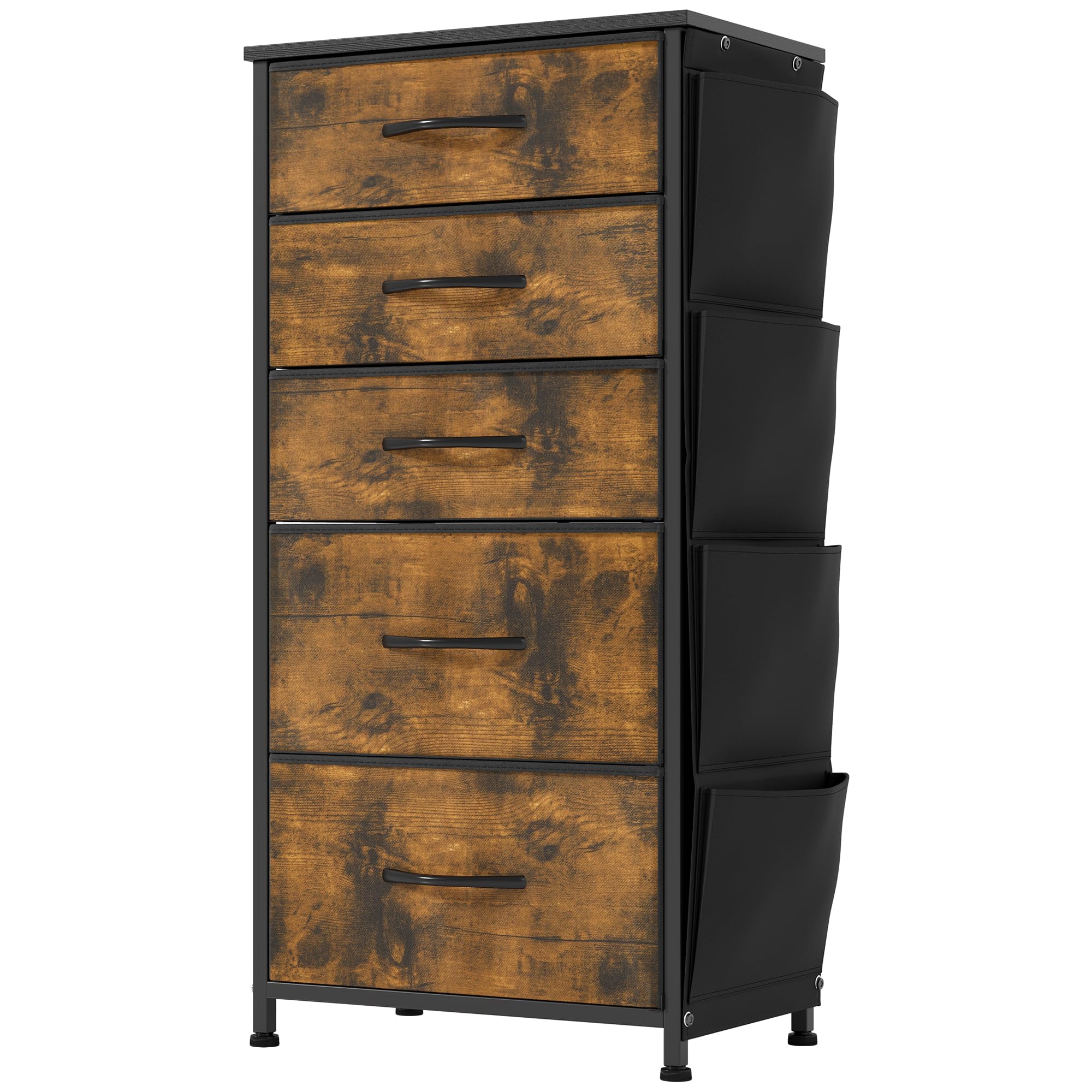 YITAHOME Narrow 5-Drawer Chest – Fabric Storage Dresser with Steel Frame