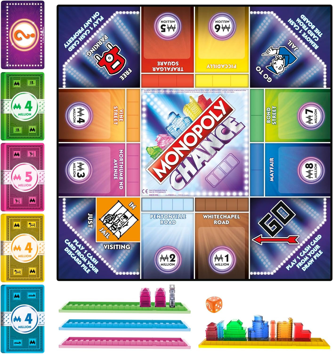 Hasbro Monopoly Chance Card Game – Fast-Paced Family Strategy Board Game