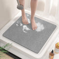 HITSLAM Square Non-Slip Shower Mat | 68x68cm Soft PVC Loofah Bath Mat