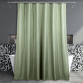 Popkozzi Sage Green Fabric Shower Curtain – Water Repellent Linen Texture