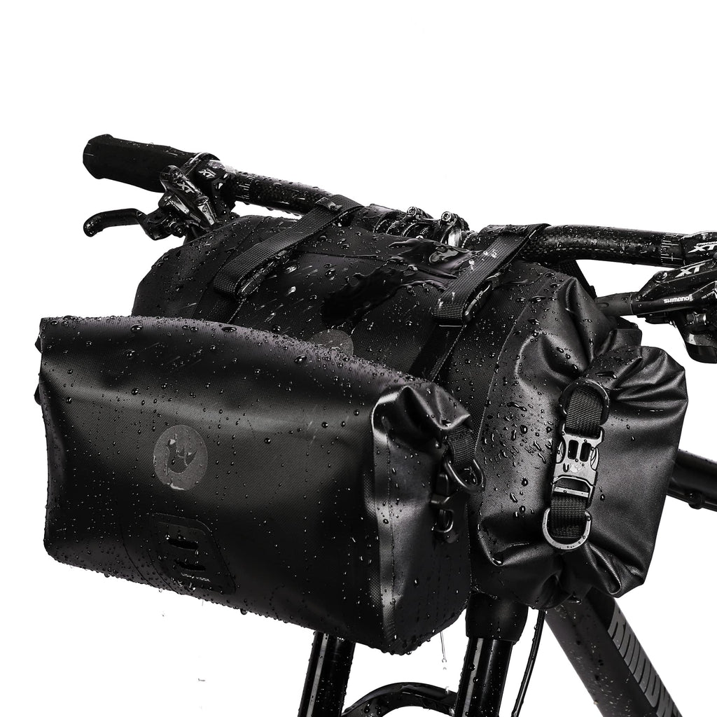 Rhinowalk 2PC Waterproof Bike Handlebar Bag - 12L Large Capacity Set