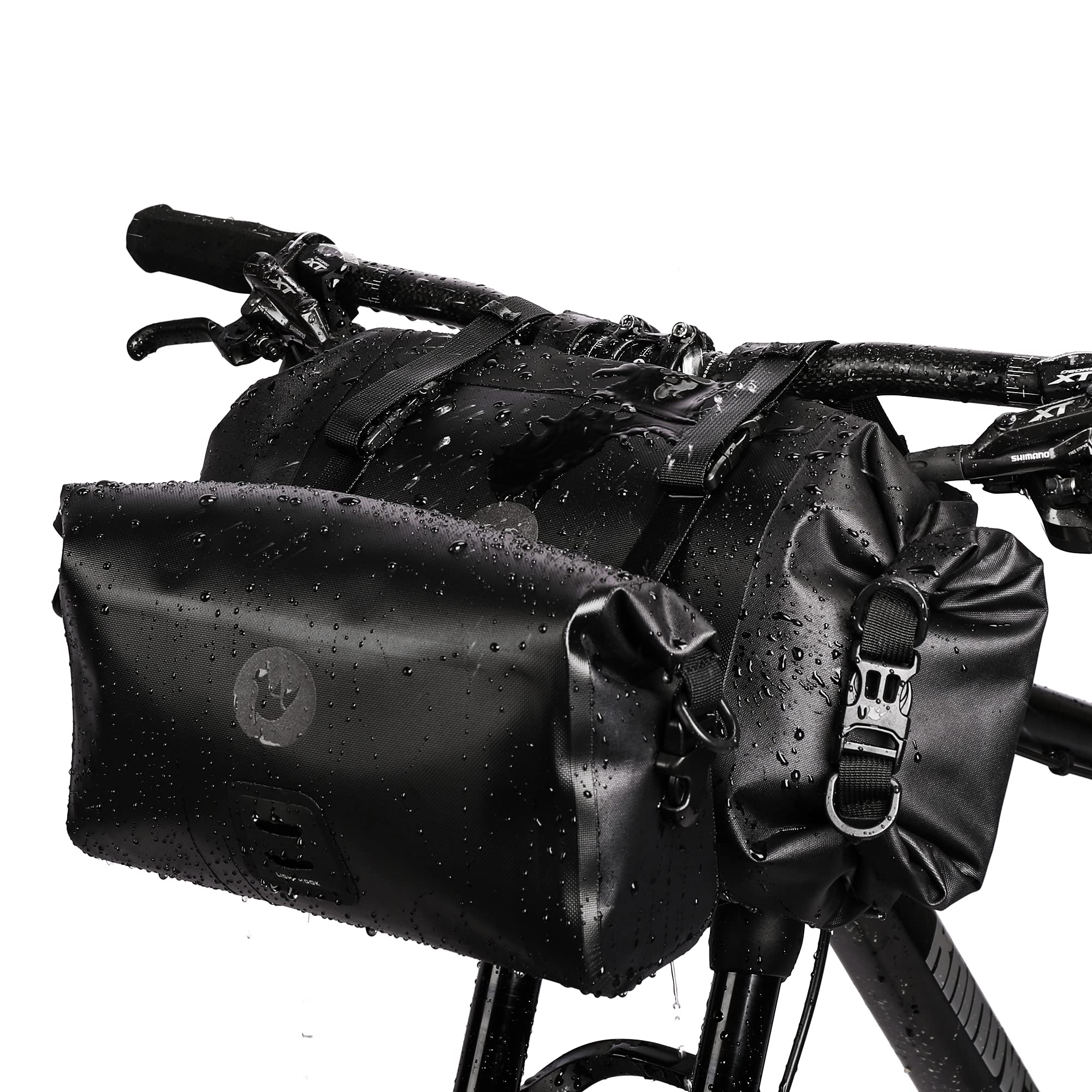 Rhinowalk 2PC Waterproof Bike Handlebar Bag - 12L Large Capacity Set