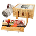 Hap Tim Wicker Picnic Basket for 2 | Insulated Cooler & Folding Wine Table
