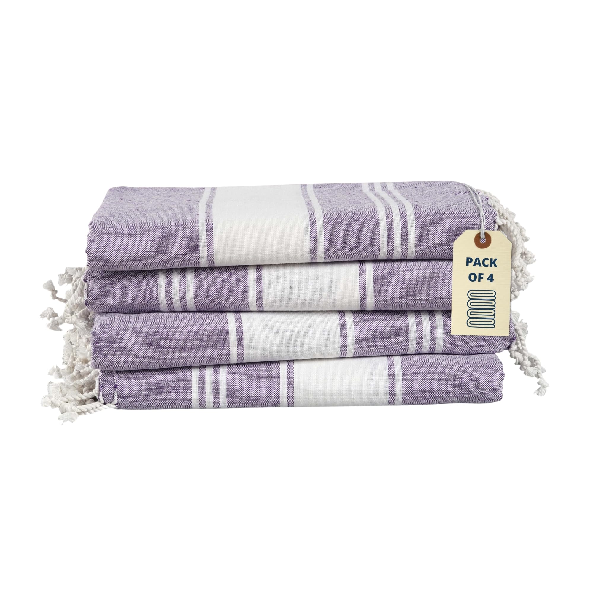 Lane Linen Sand-Free Beach Towels 4 Pack – Oversized Quick-Dry Turkish Set