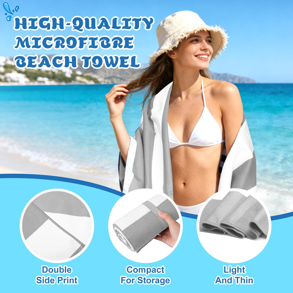 Anavasi Microfibre Beach Towels for Adults, 1 Pack 180 x 90cm 100% Recycled - image 5