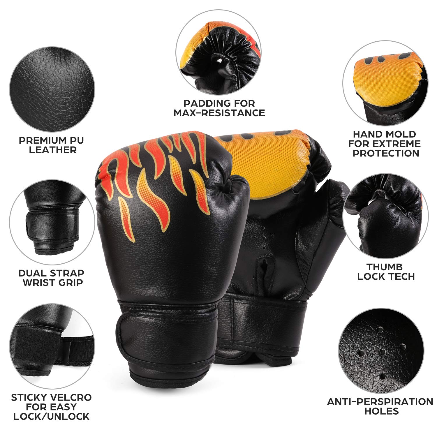Odoland Kids 3-in-1 Boxing Set | Gloves, Punching Mitts & Kick Pad