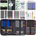 MIKOUJOS 72-Piece Drawing Set with Sketchbook and Coloring Book