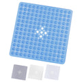 Yorkshire Bedding Non-Slip Square Shower Mat – 53x53cm Blue PVC