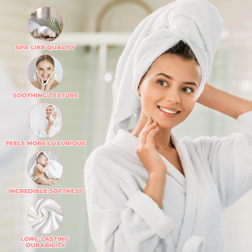 Superior Collection 100% Zero Twist Cotton Super Soft and Absorbent 3-Piece Towel Set, Brick - image 4