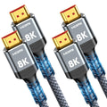 Snowkids 8K HDMI 2.1 Cable 2-Pack | 3m High Speed 4K@120Hz Lead