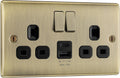 BG Electrical Double Switched Socket with USB A & C - Antique Brass