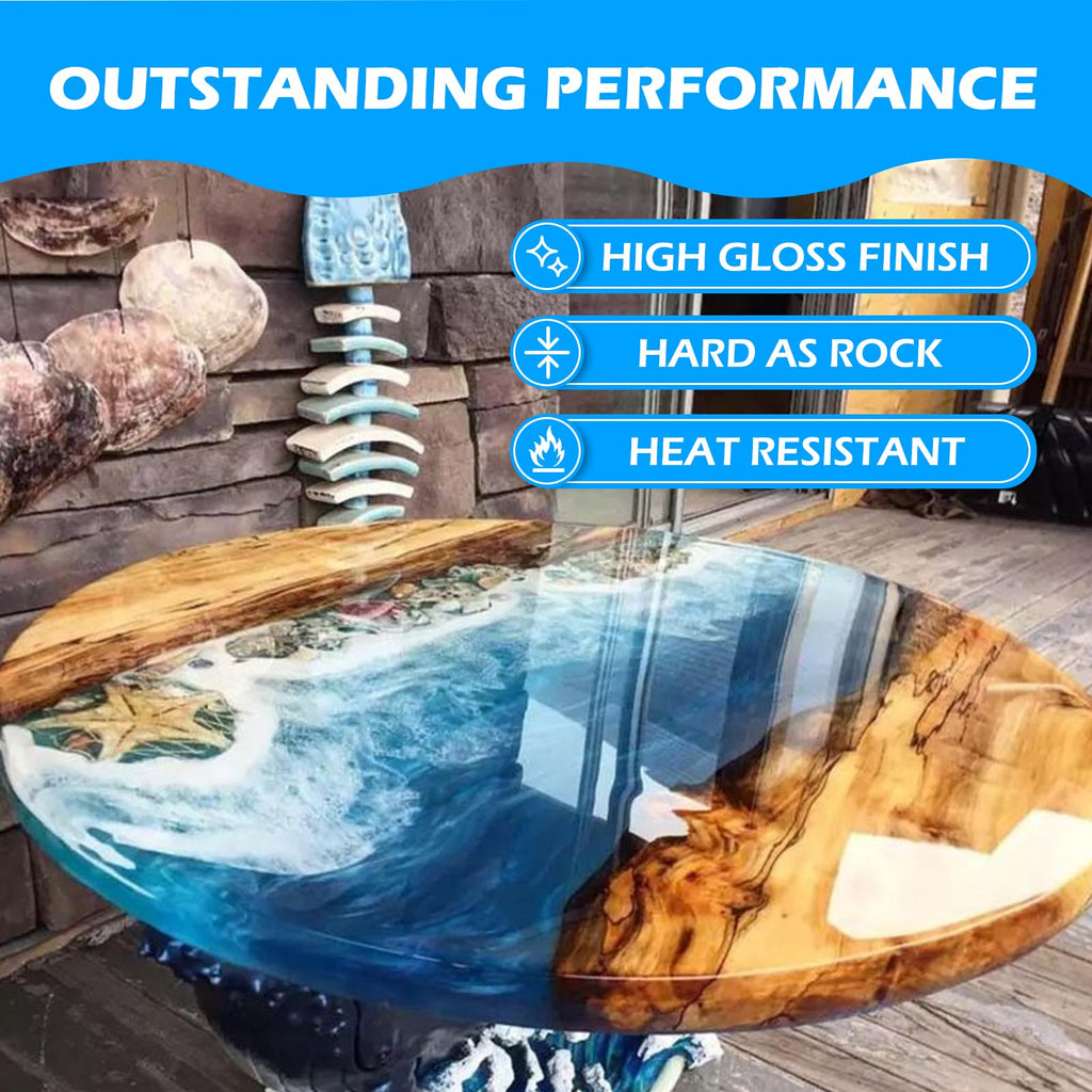 Teexpert Crystal Clear Epoxy Resin Kit | 64oz Casting & Coating Art Resin