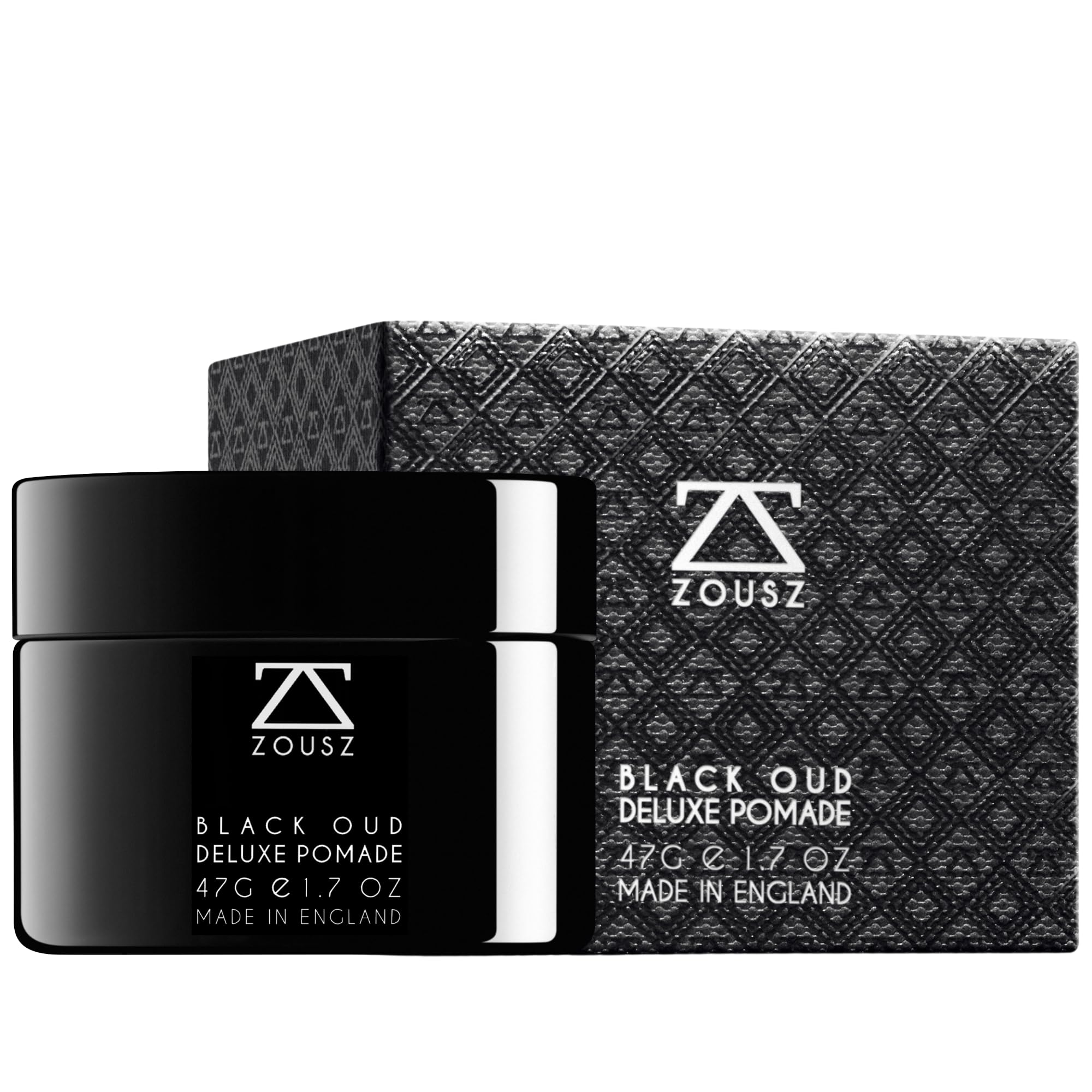 ZOUSZ Black Oud Deluxe Pomade - High Shine Strong Hold Hair Wax, 47g