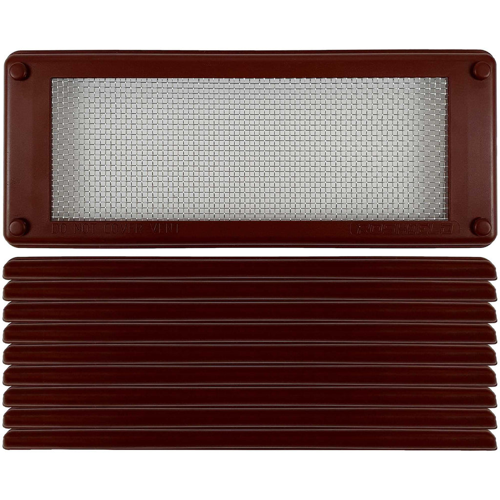 Roshield Brown Air Brick Mesh Vent Cover - Mouse & Insect Control (10 Pack)