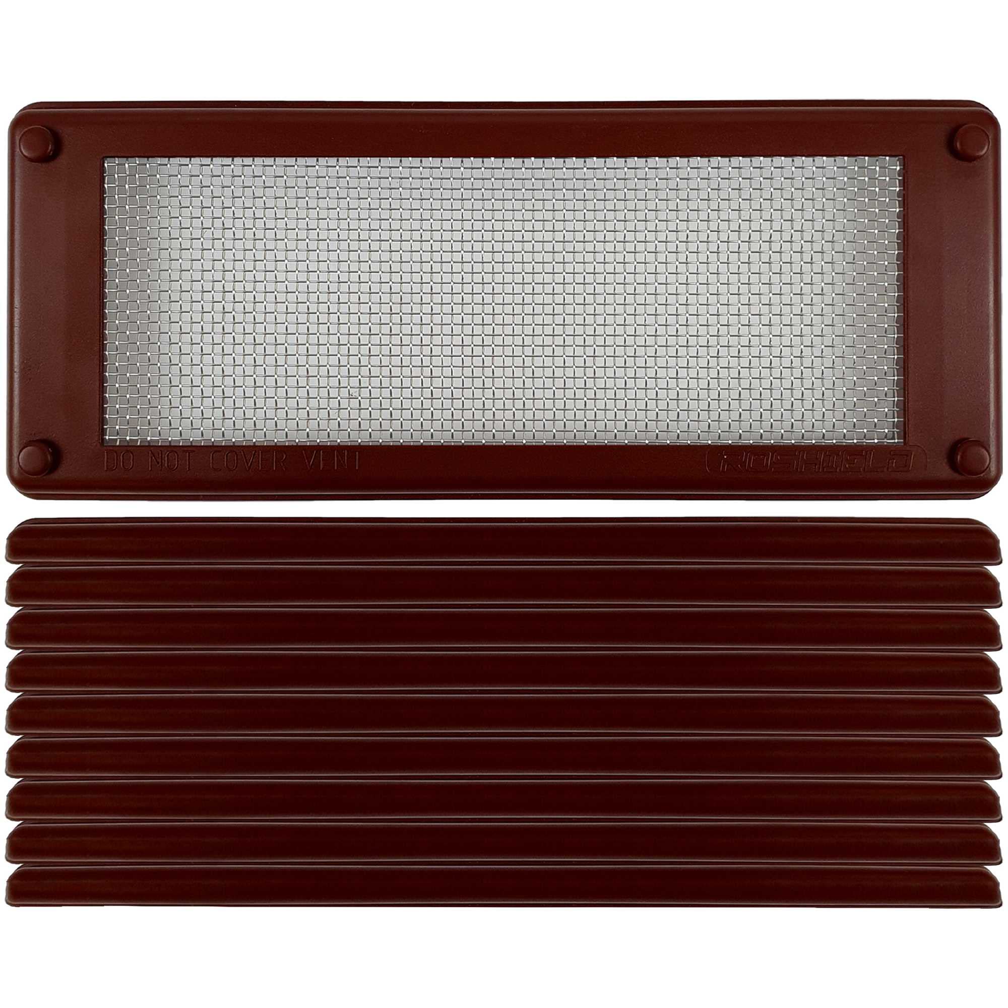 Roshield Brown Air Brick Mesh Vent Cover - Mouse & Insect Control (10 Pack)