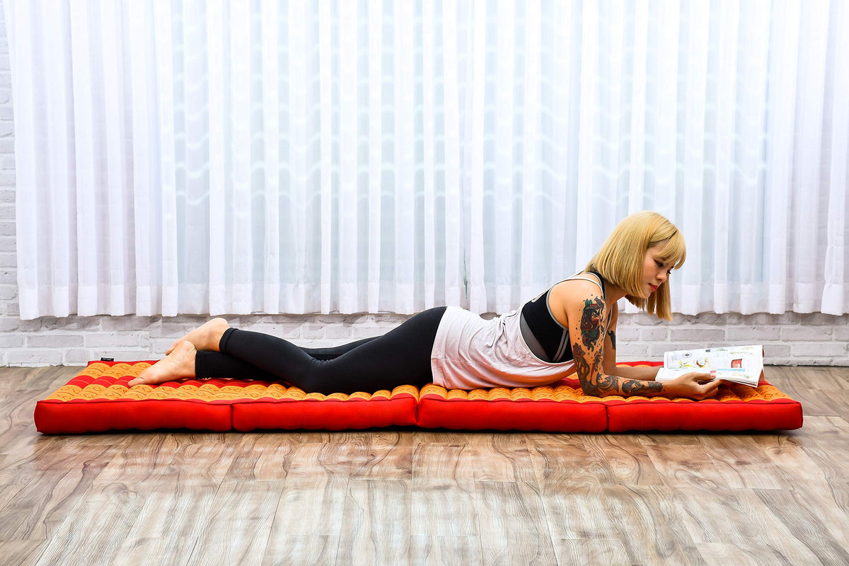 Leewadee Trifold Mattress Standard – Comfortable Thai Massage Pad, Foldable Floor Mattress Filled with Kapok, Perfect to Use as a Sleeping Mat - image 2