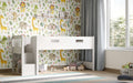 Flair Charlie Mid Sleeper Cabin Bed – White Wooden Staircase Bed