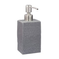 Relaxdays 200ml Soap Dispenser – Stone Effect Polyresin & Stainless Steel