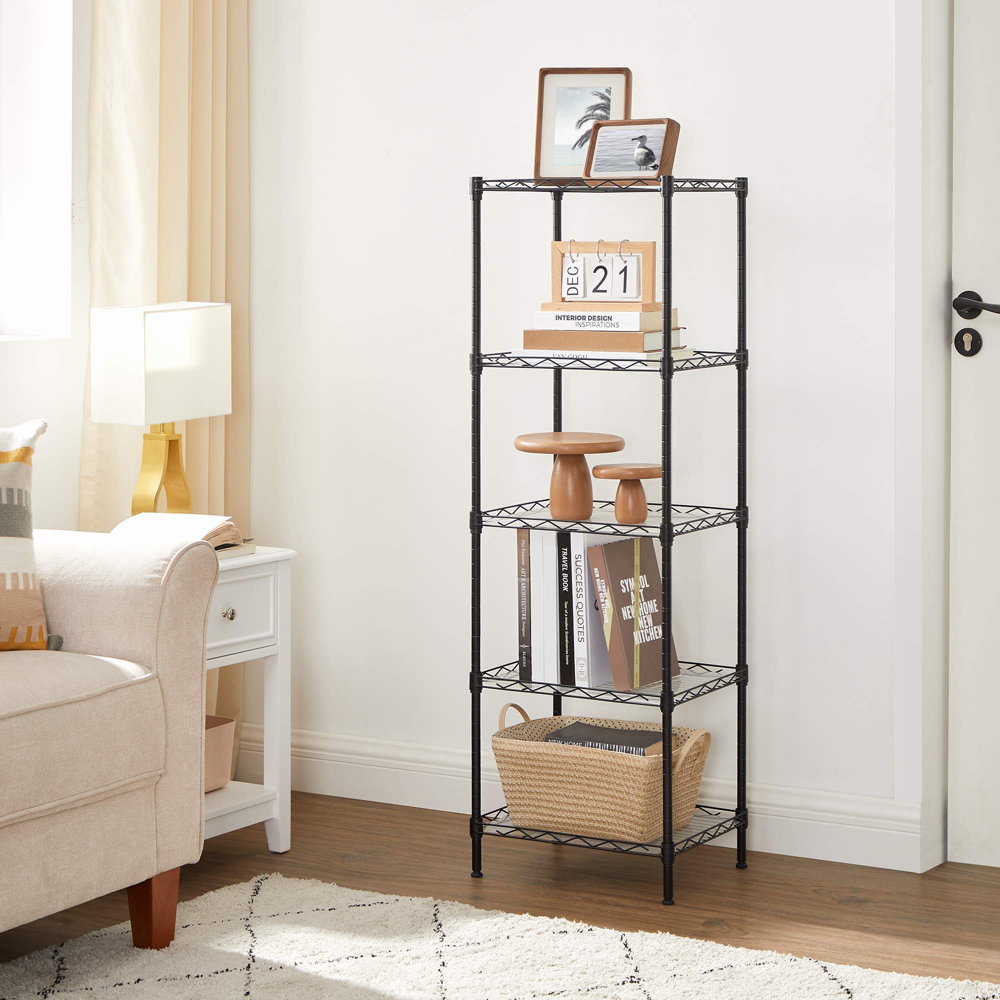 SONGMICS 5-Tier Wire Shelving Unit | Adjustable Metal Storage Rack