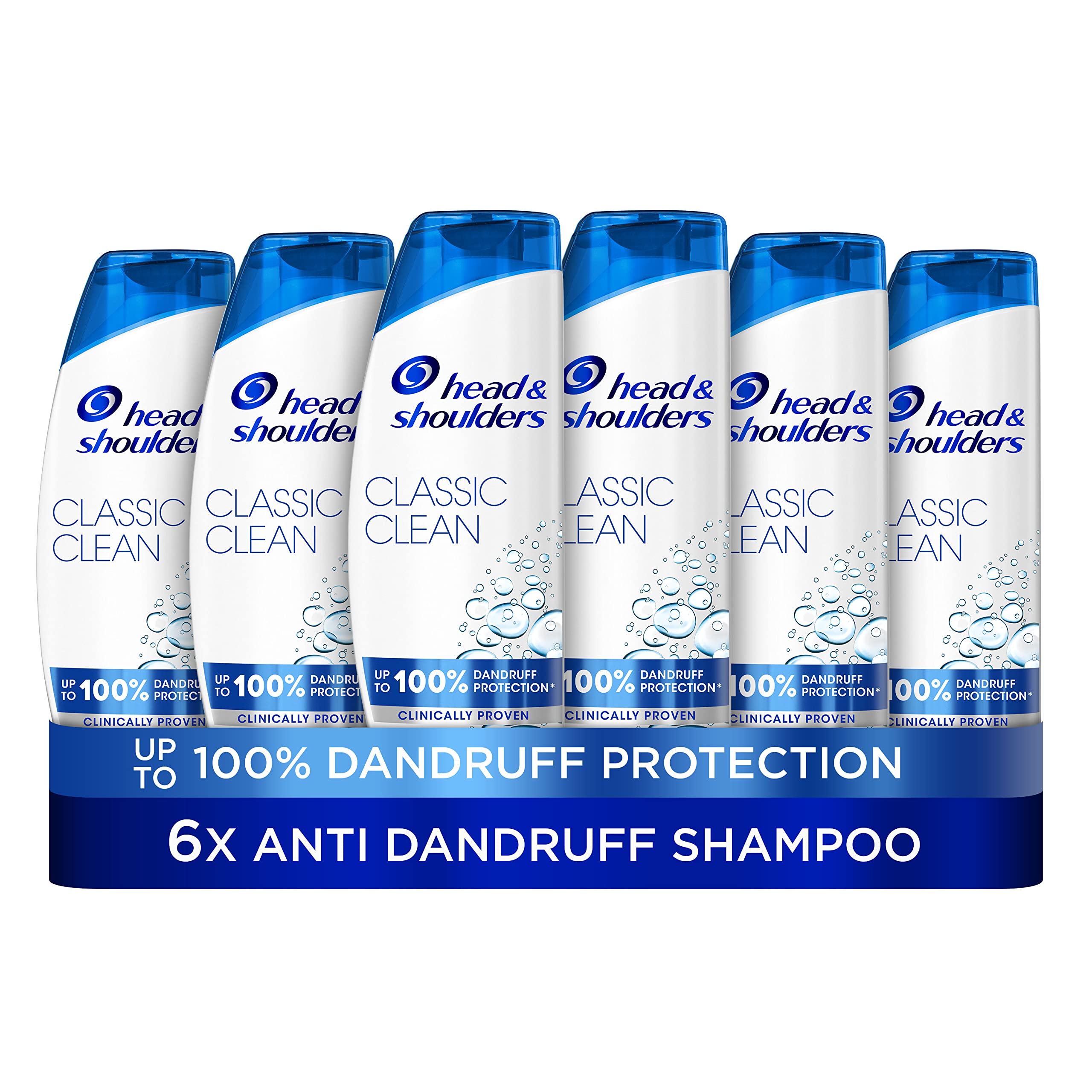 Head & Shoulders Classic Clean Anti-Dandruff Shampoo - 250ml (Pack of 6)