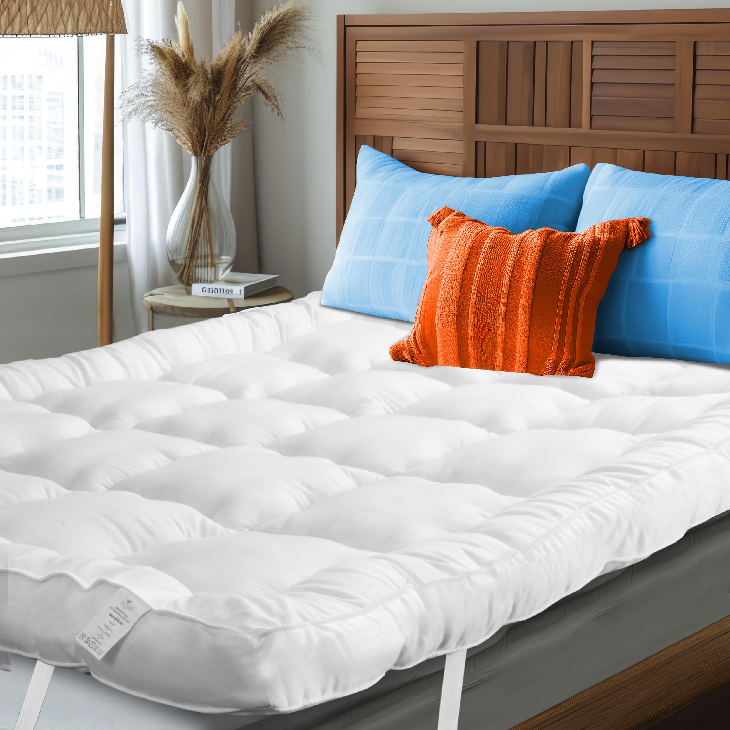 SleepCare Super King Mattress Topper – Thick Quilted Breathable Pad
