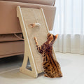PETKARAY L-Shape Sisal Cat Scratcher Ramp | 27" Wall Furniture Protector