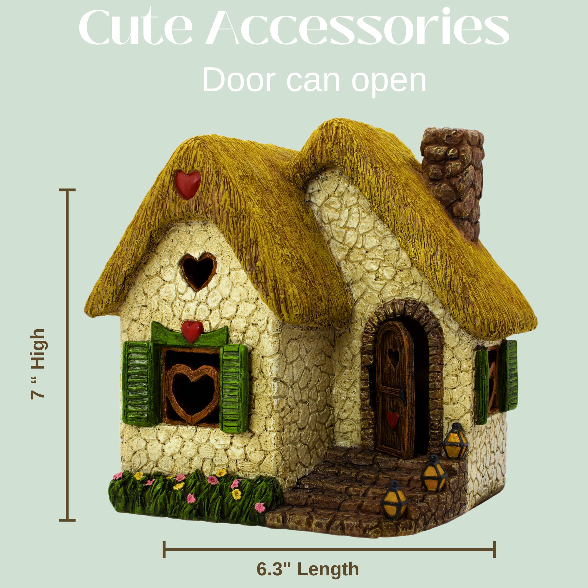 PRETMANNS Fairy Garden Kit – Miniature Fairy House with 2 Fairy Figures