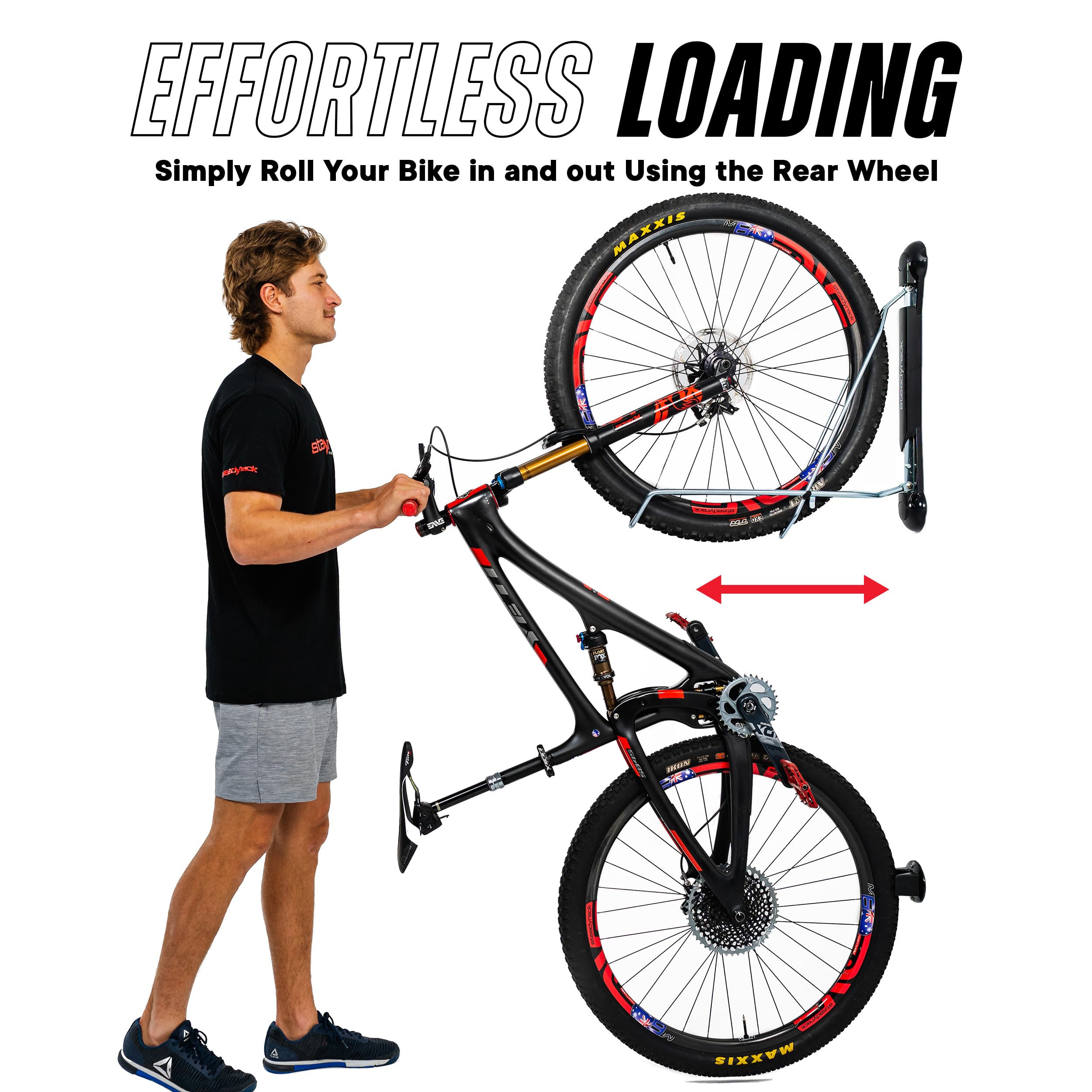Steadyrack Mountain Bike Rack – Wall Mounted Steel Storage for MTB