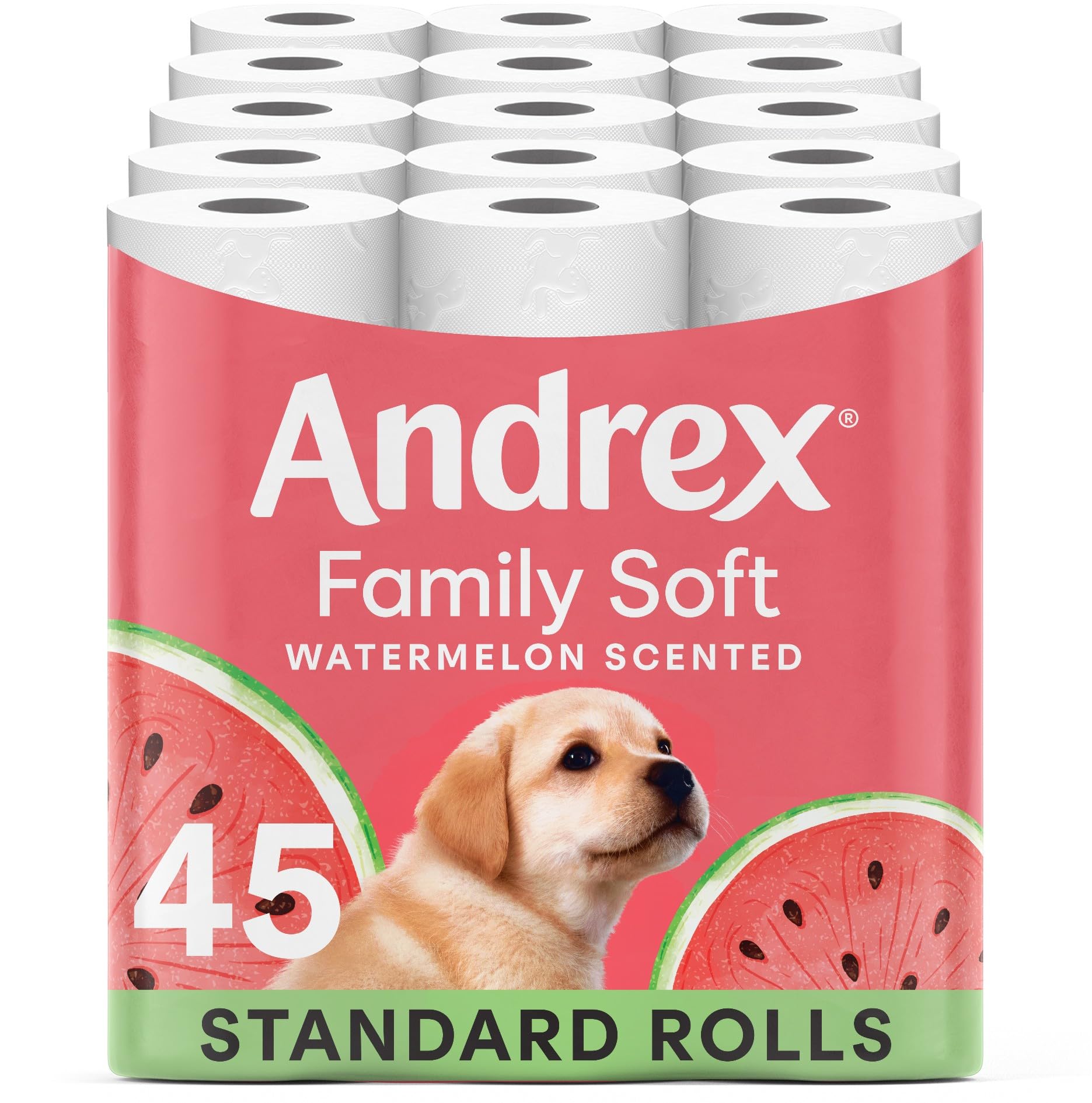 Andrex Watermelon Wow Scented Toilet Rolls – Bulk Buy 45 Pack